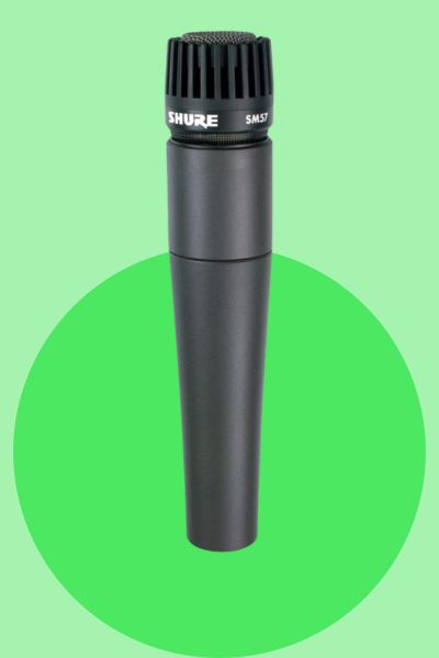 Shure SM57 dynamic microphone for beginner home recording, vocals, guitar amps and instruments