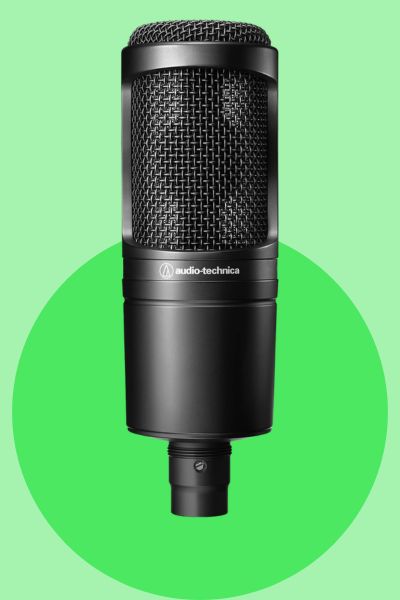 Audio-Technica AT2020 condenser microphone for beginner home studio vocal and instrument recording