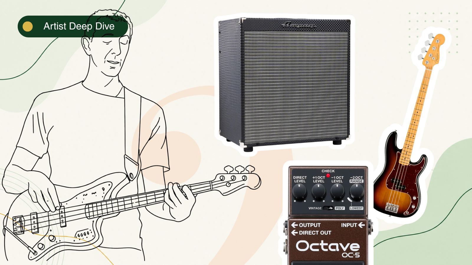 Precision Bass, flatwound strings, Ampeg bass amp and octave pedal used to explore Pino Palladino’s bass sound