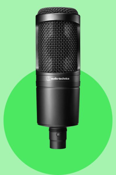 Audio-Technica AT2020 condenser microphone for singer songwriters and home recording