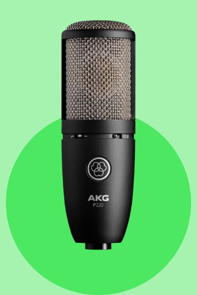 AKG P220 large diaphragm condenser microphone for vocals and acoustic guitar