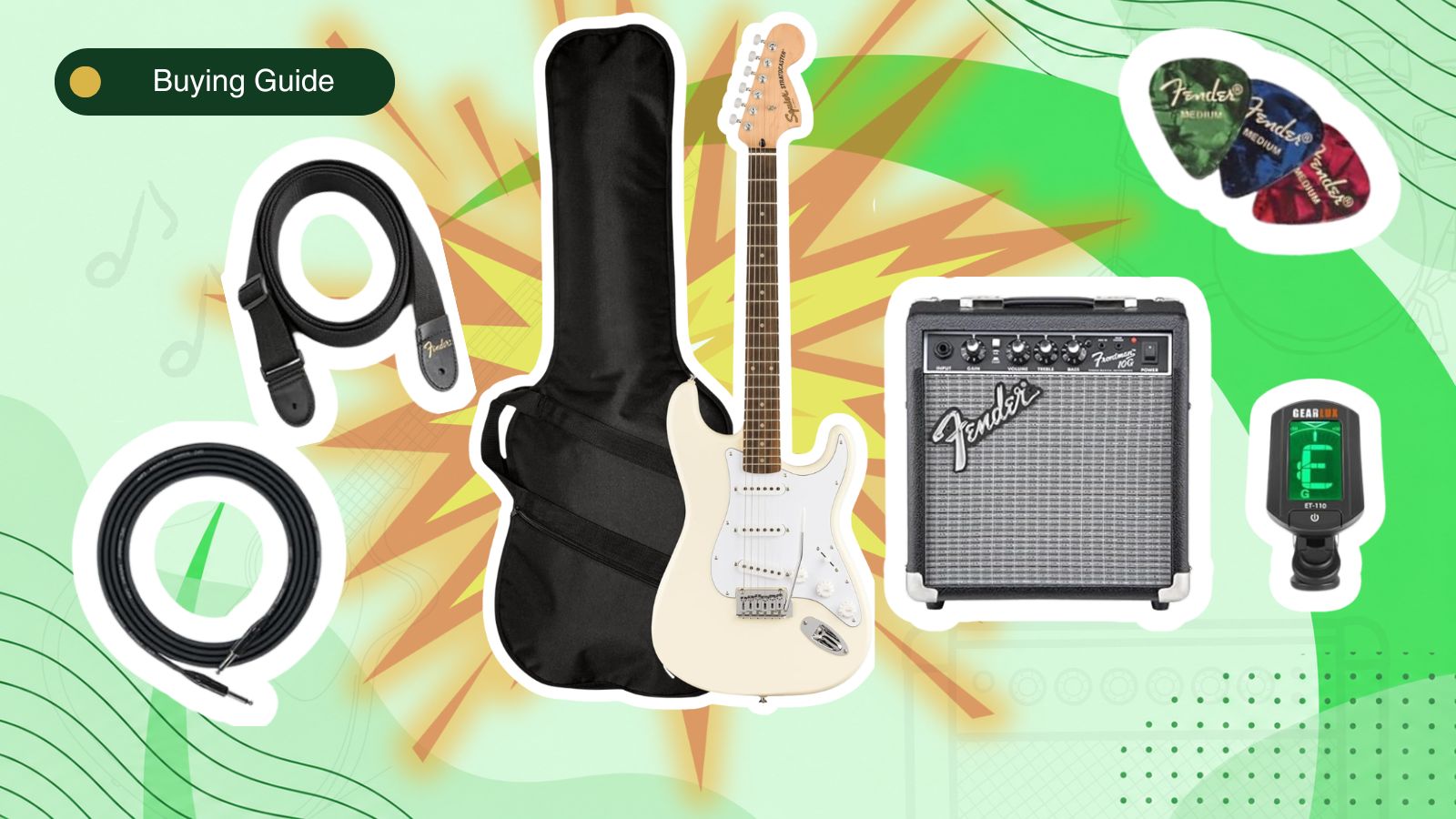 Donner DST-100, Yamaha Pacifica PAC012 and Squier Affinity HSS beginner guitar comparison