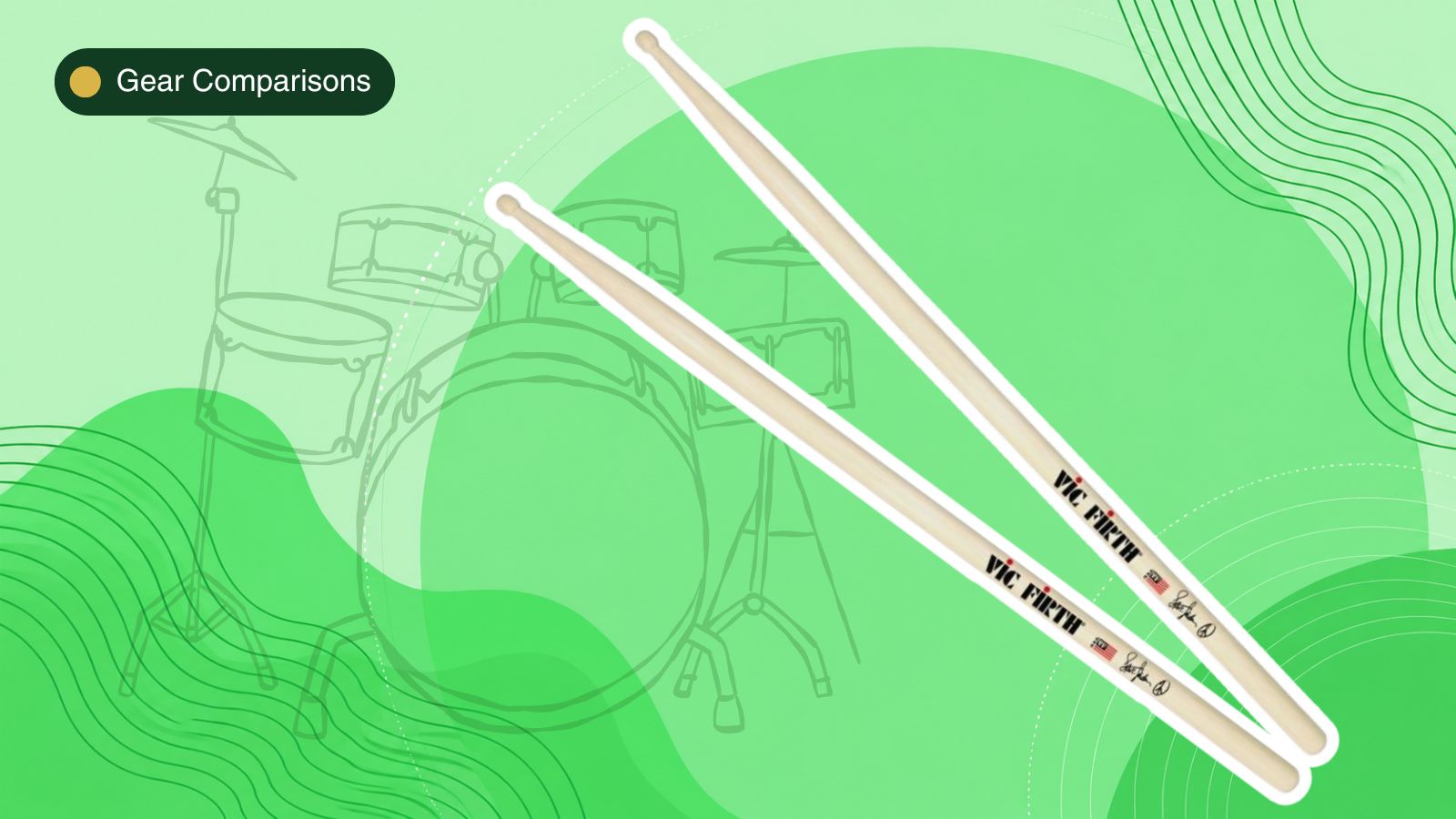 Different types of drum sticks, brushes, rods and mallets arranged for a drummer buying guide